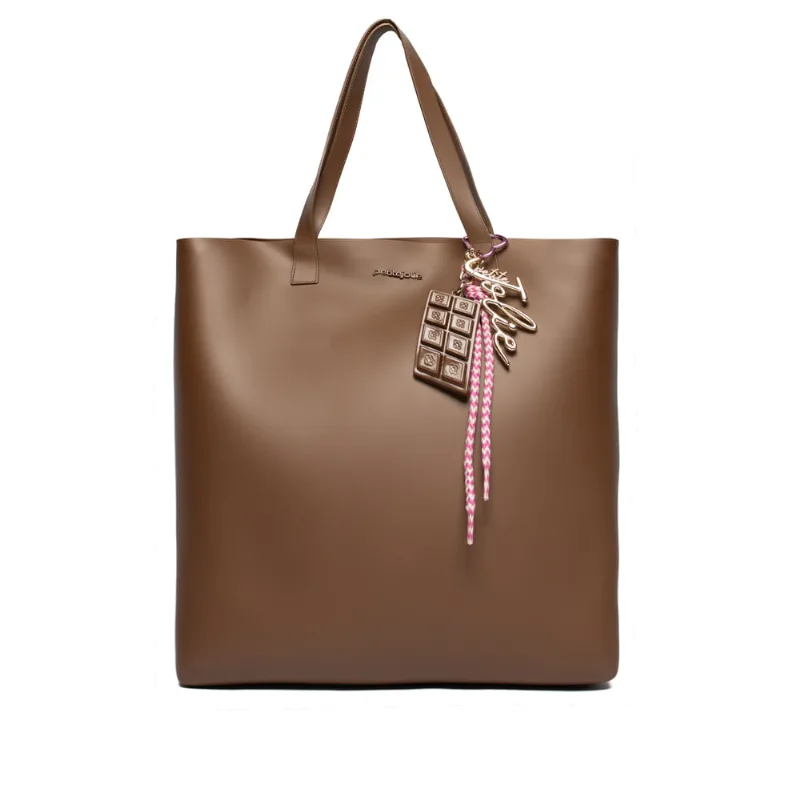 Bolsa Feminina Petite Jolie Shopper Grande Chaveiro Marrom - U