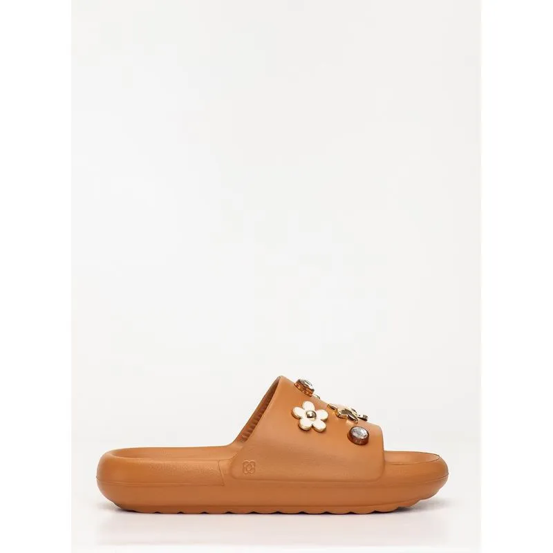 Chinelo Slide Petite Jolie Hug Doce De Leite PJ7733 38