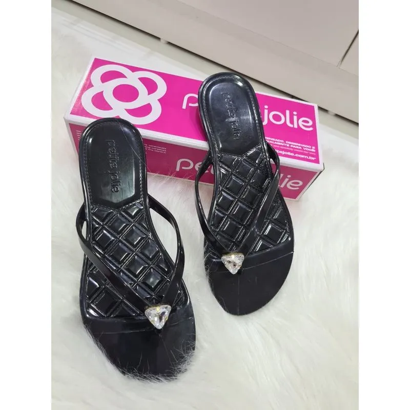 Sandália Petite Jolie original PJ6464 preto c/ NF-e