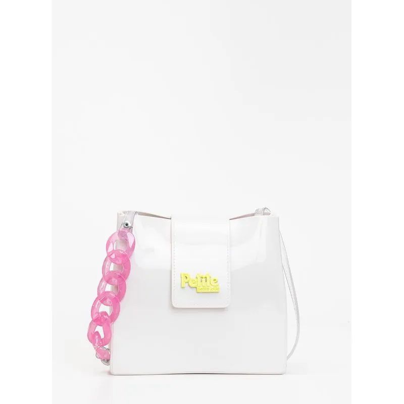 Bolsa Infantil Petite Jolie Loop In White/Pink PJ10904IN