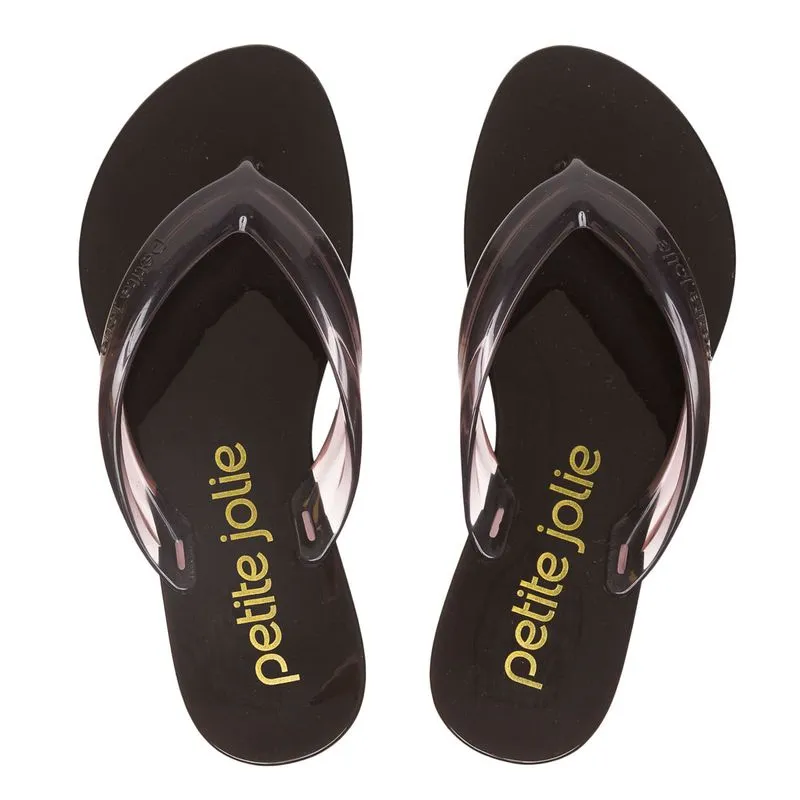 Chinelo Petite Jolie Bubbly Preto Translucido/Preto PJ7064 36
