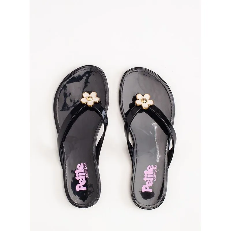 Chinelo Infantil Petite Jolie Lucky In Preto PJ7762IN 25