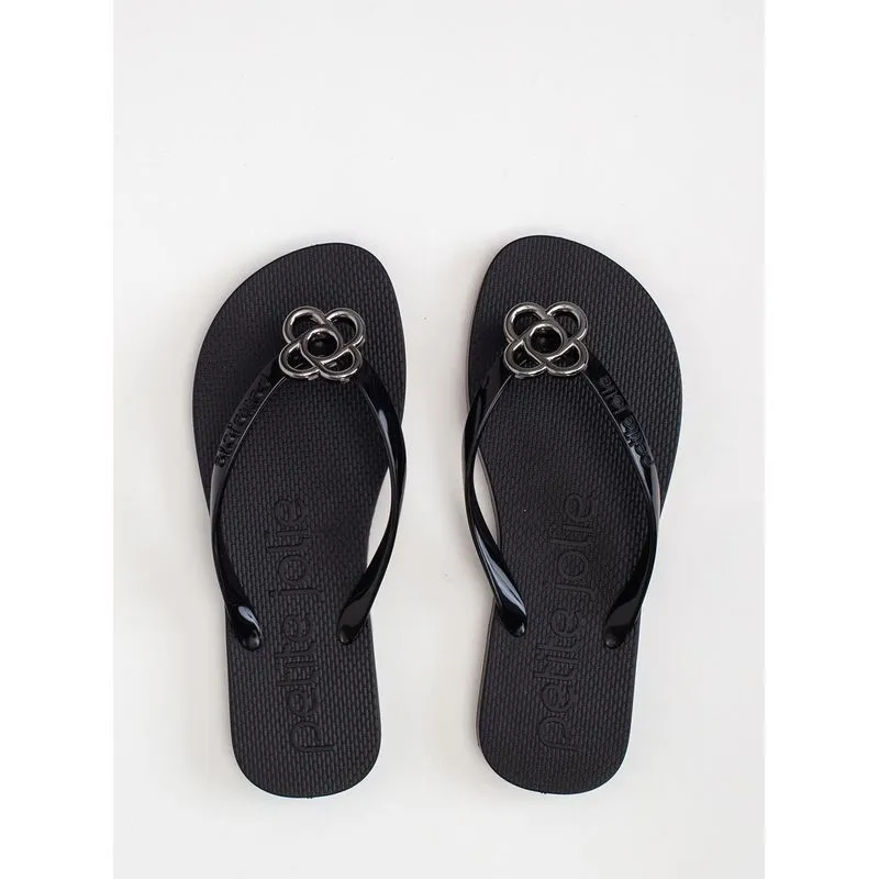 Chinelo Petite Jolie Fresh Preto/Grafite PJ6979 37