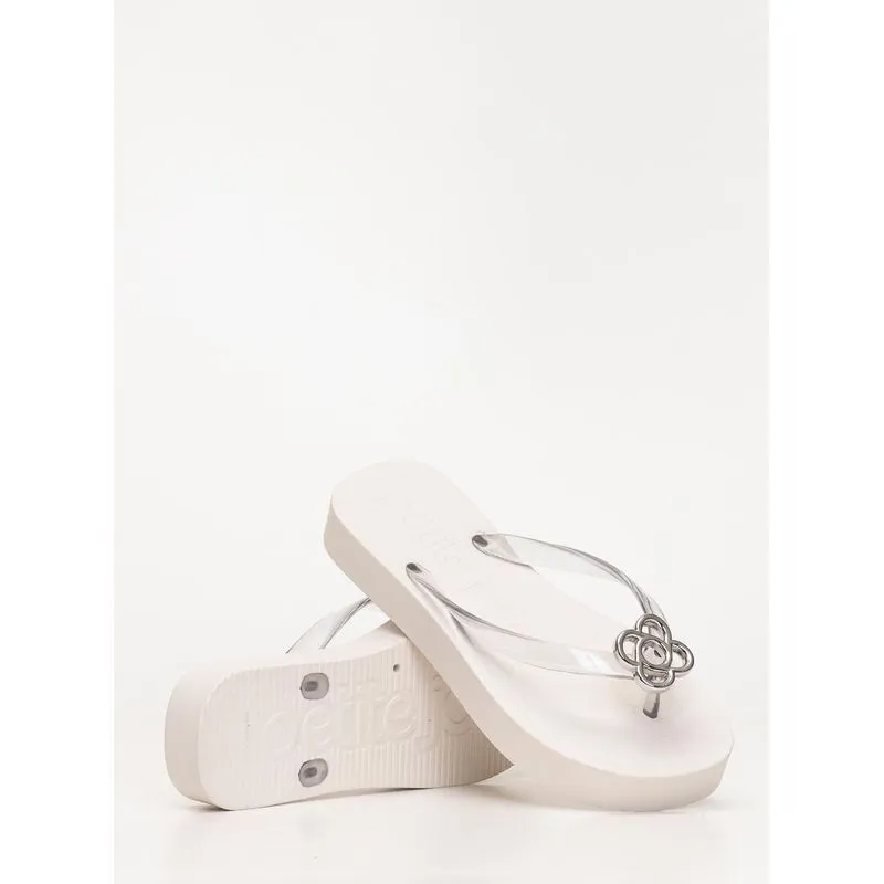 Chinelo Petite Jolie Fresh Up Translúcido/White PJ7634 33-4