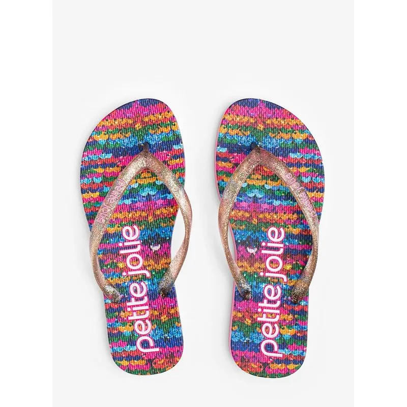 Chinelo Petite Jolie Fresh Glitter Ouro/Carnaval PJ6969 38
