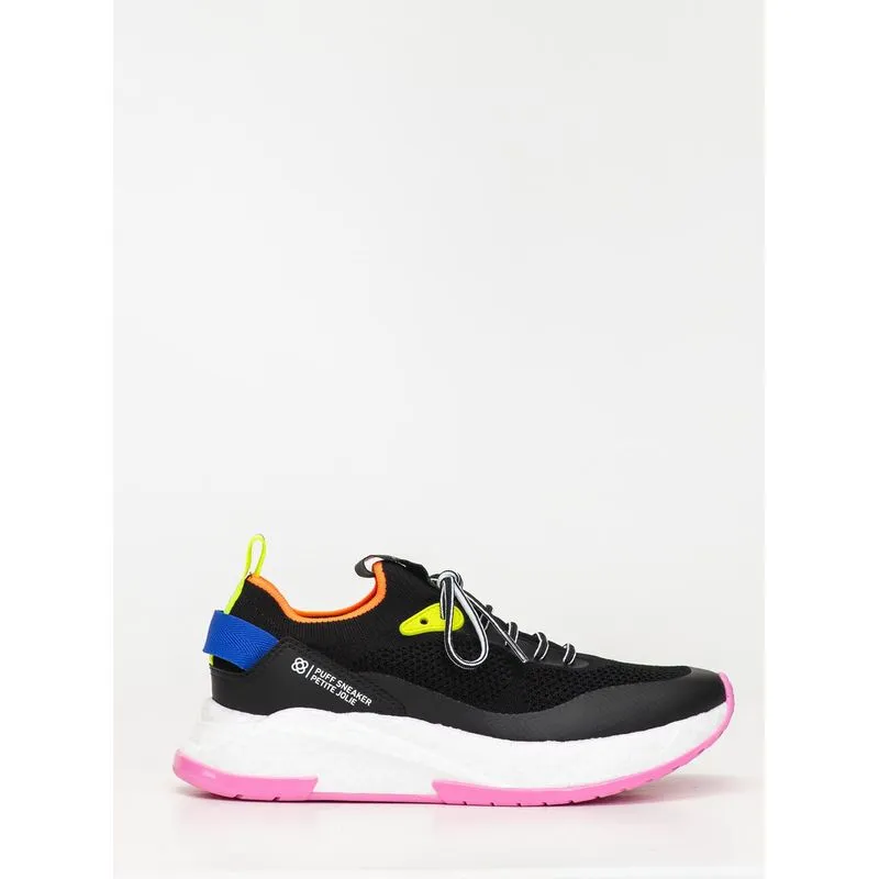 Tênis Petite Jolie Puff Sneaker Preto/Chiclete PJ7130II 35