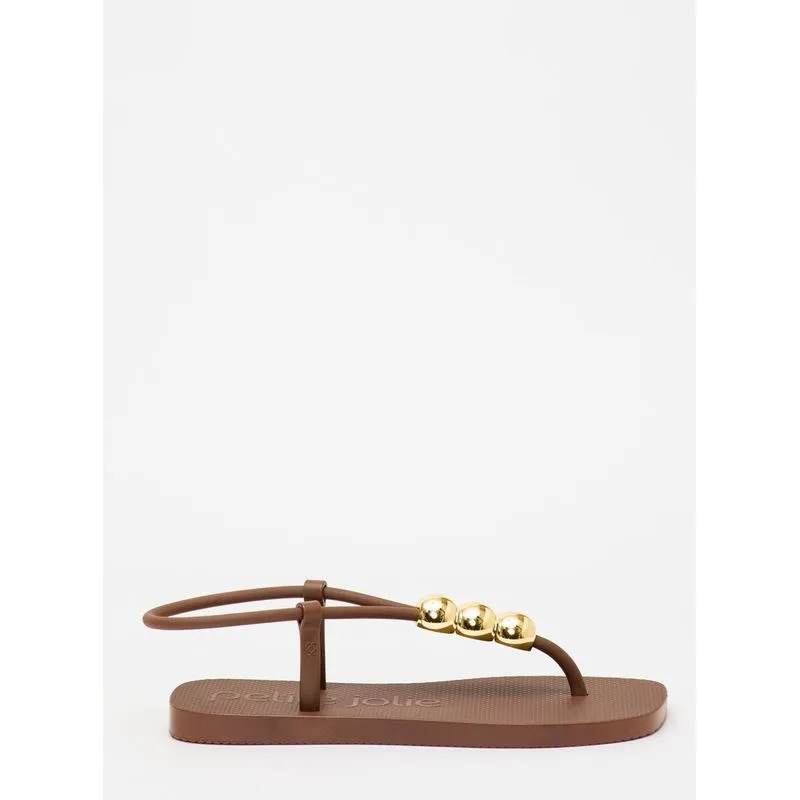 Sandália Petite Jolie Refresh Chocolate/Ouro PJ7665 38
