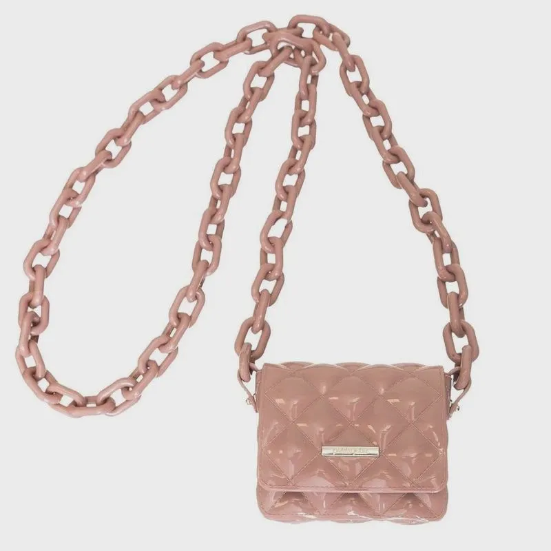 Bolsa Petite Jolie Gloss Pequena Corrente Rosa Único