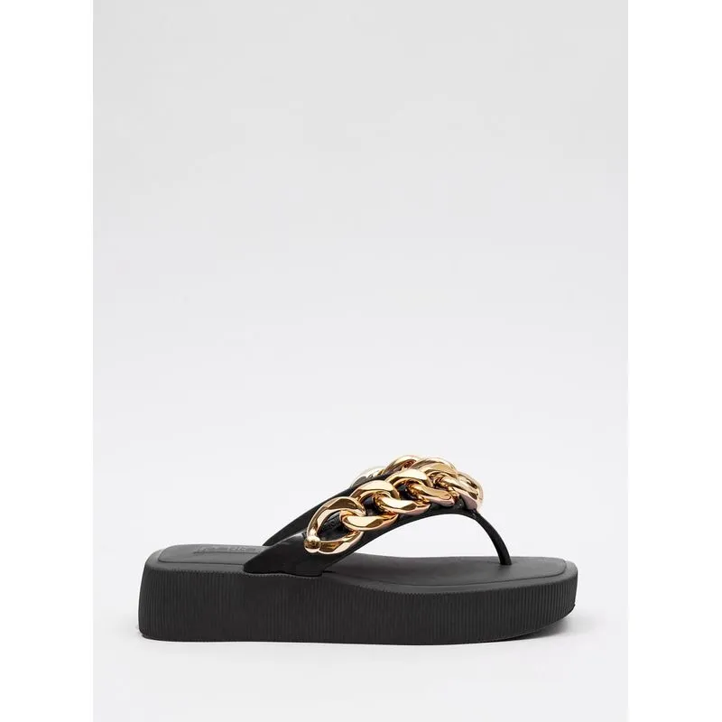 Chinelo Petite Jolie Hit Preto/Ouro PJ6515 37-8