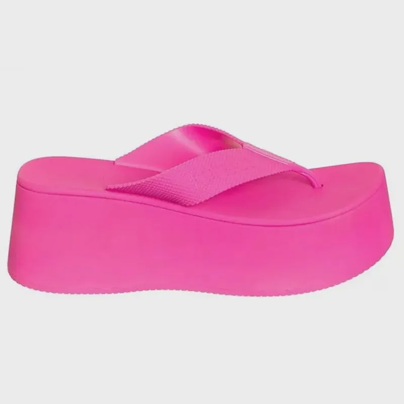 Chinelo Feminino Plataforma Plus Sweet Pink Petite Jolie PJ6947