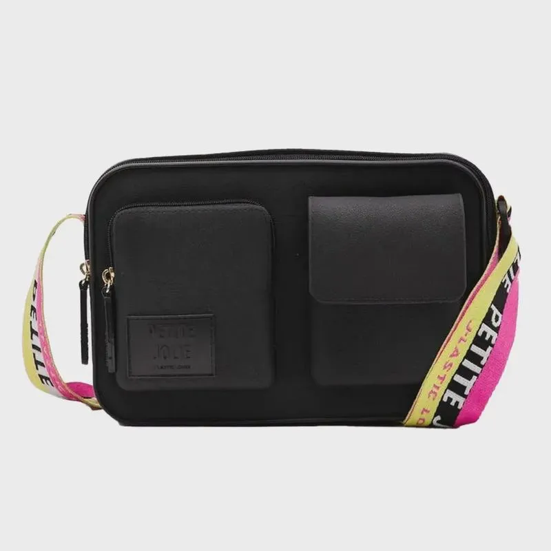 Bolsa Feminina Move Preto Multicolor Petite Jolie PJ10903-01686