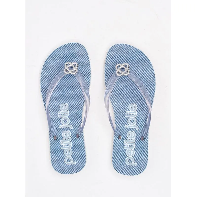 Chinelo Petite Jolie Fresh Translúcido/White/Denim PJ7364 39-0