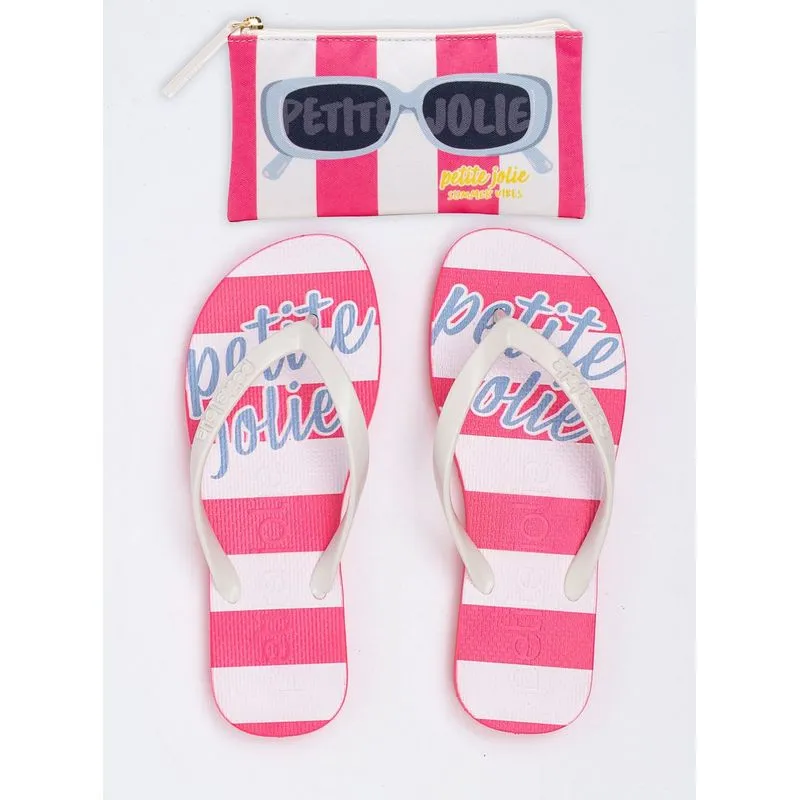 Chinelo Petite Jolie Fresh White/Listra Hit Pink PJ7426 37