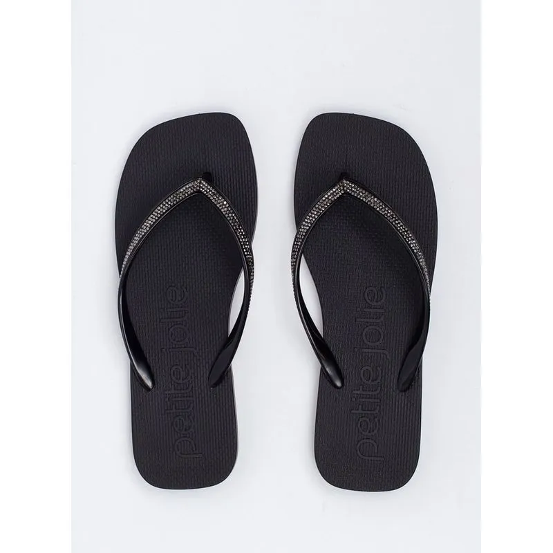 Chinelo Petite Jolie Refresh Shine Preto PJ7404 33-4