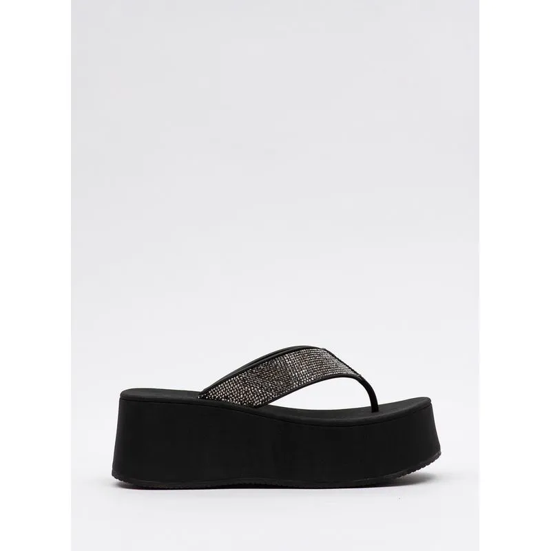 Chinelo Petite Jolie Plus Shine Preto PJ7414 33-4