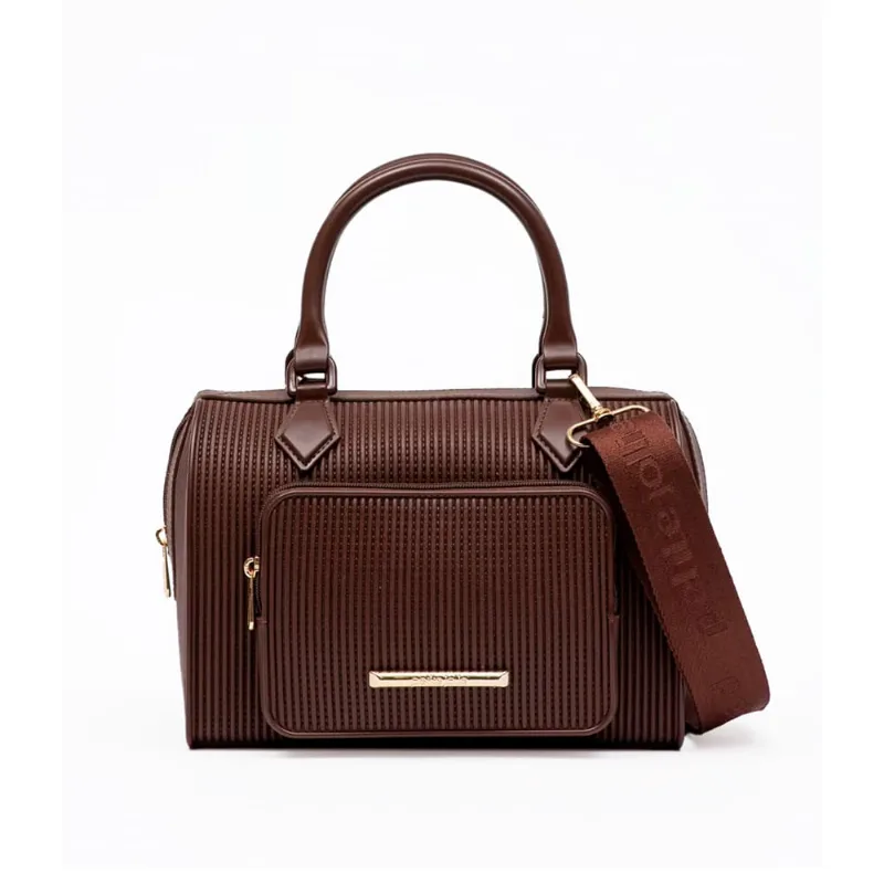 Bolsa Feminina Petite Jolie Lauren Baú Pequena Marrom - U