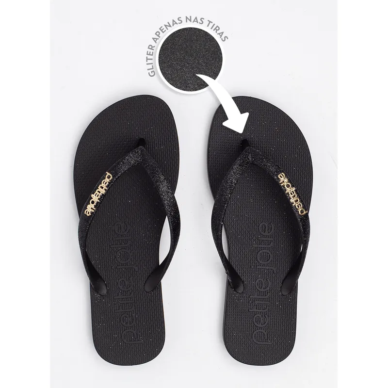 Chinelo Petite Jolie Fresh Preto PJ7298 35