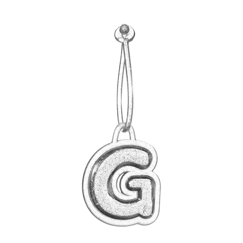 Chaveiro De Letra Full Glitter Prata PJ6023 G