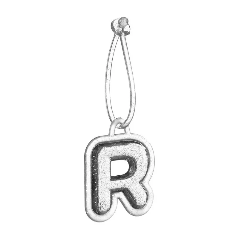 Chaveiro De Letra Full Glitter Prata PJ6023 R