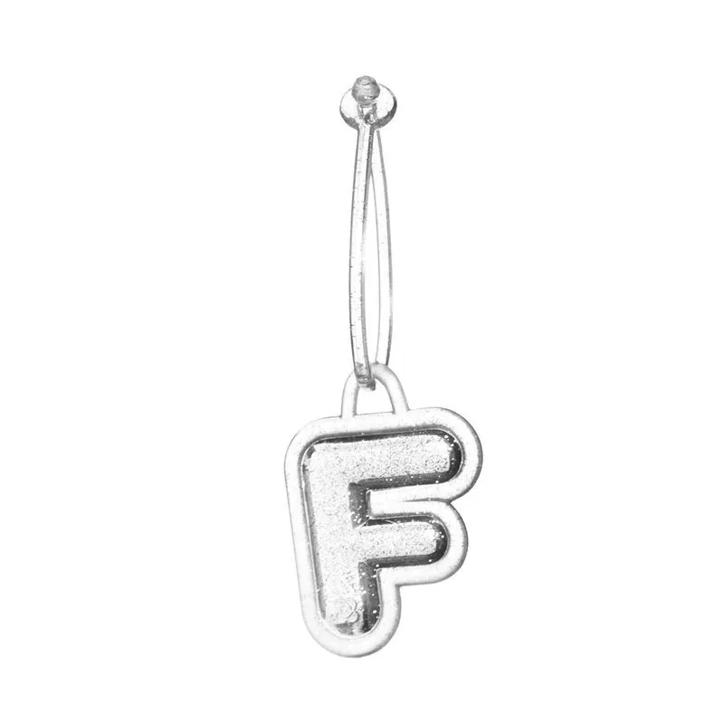 Chaveiro De Letra Full Glitter Prata PJ6023 F