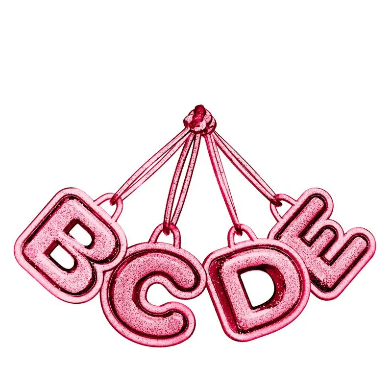 Chaveiro De Letra Bubble Pink PJ6023 E