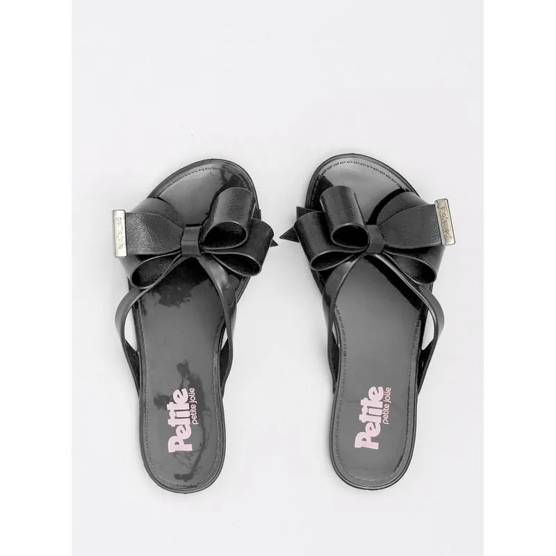 Chinelo Infantil Petite Jolie Lucky In Preto/Branco PJ4533IN 31