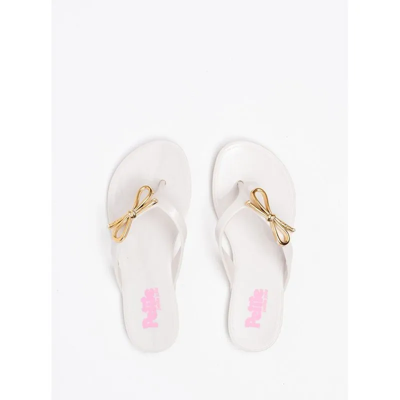 Chinelo Infantil Petite Jolie Lucky In White PJ7512IN 25