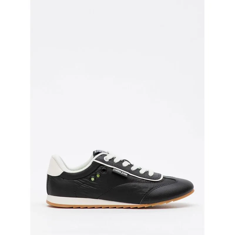 Tênis Petite Jolie Flat Sneaker Preto/Avela PJ7546 36