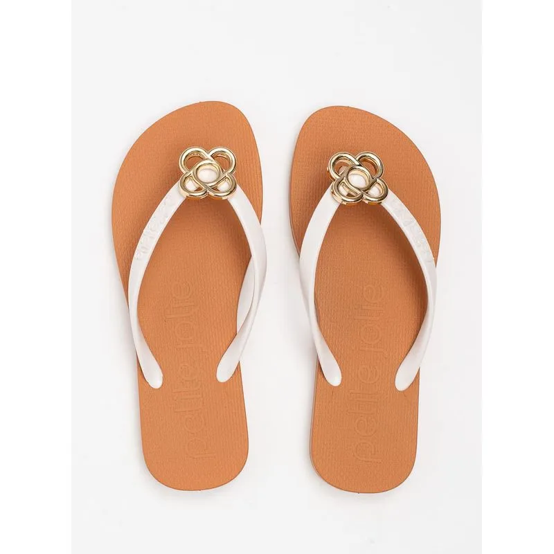Chinelo Petite Jolie Fresh White/Doce De Leite PJ6979 39-0