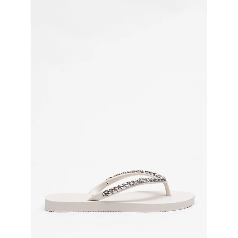Chinelo Petite Jolie Fresh White/Níquel PJ7122 37