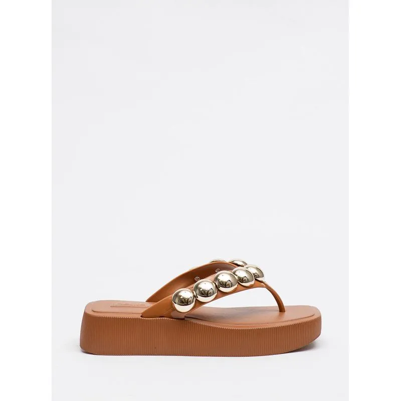 Chinelo Petite Jolie Hit Doce De Leite PJ7139 37-8