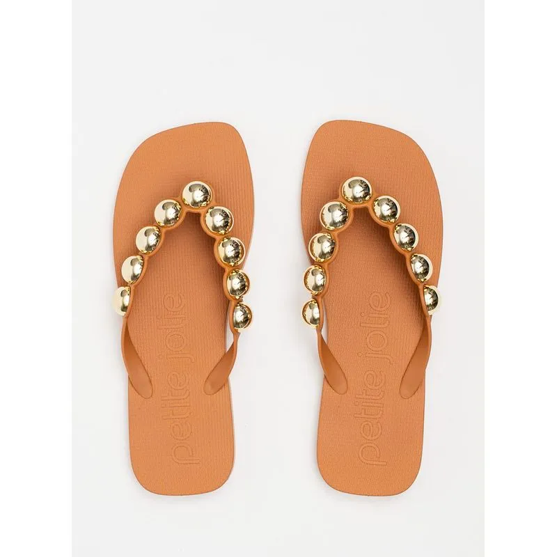 Chinelo Petite Jolie Refresh Bold Doce De Leite PJ7631 36