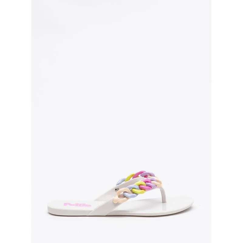 Chinelo Infantil Petite Jolie Lucky In White PJ7621IN 26