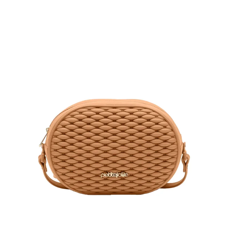 Bolsa Feminina Petite Jolie Transversal Oval Pequena Caramel - U