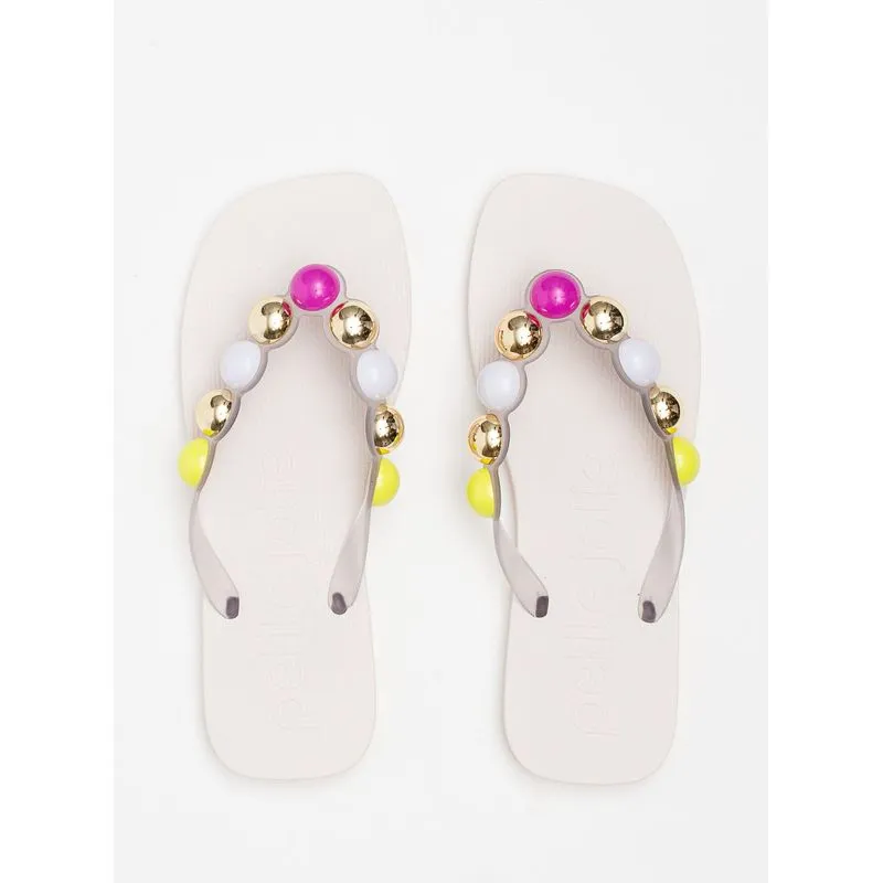 Chinelo Petite Jolie Refresh Bold Translúcido/White PJ7631 35