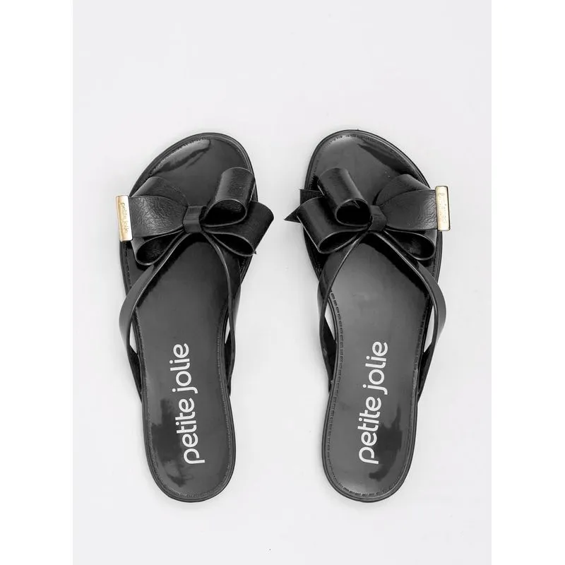 Chinelo Petite Jolie Lucky Preto/Branco PJ4533 35