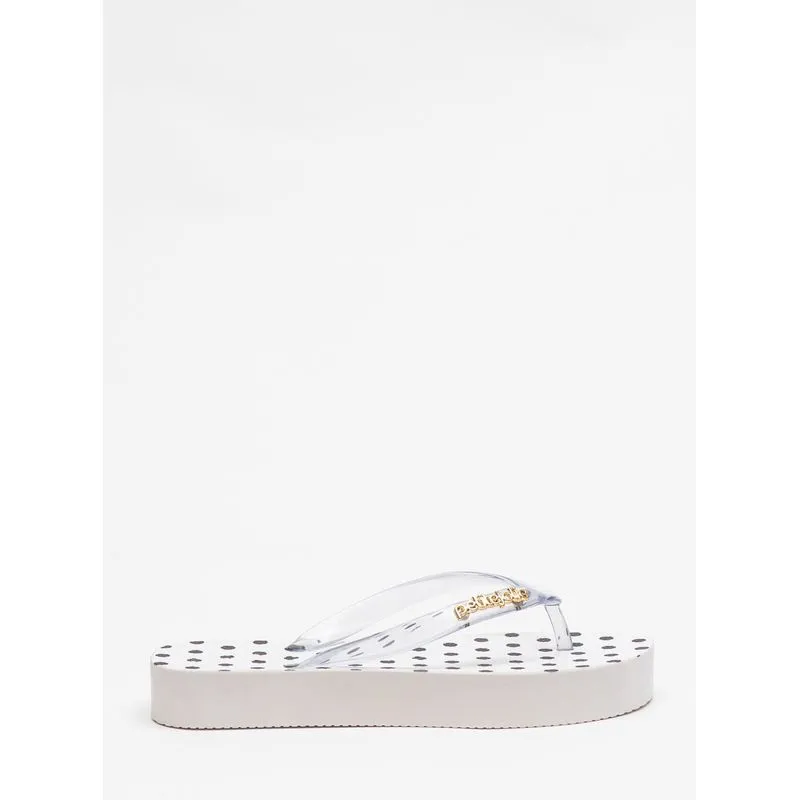 Chinelo Petite Jolie Fresh Up Translúcido/White/Poa PJ7354 35
