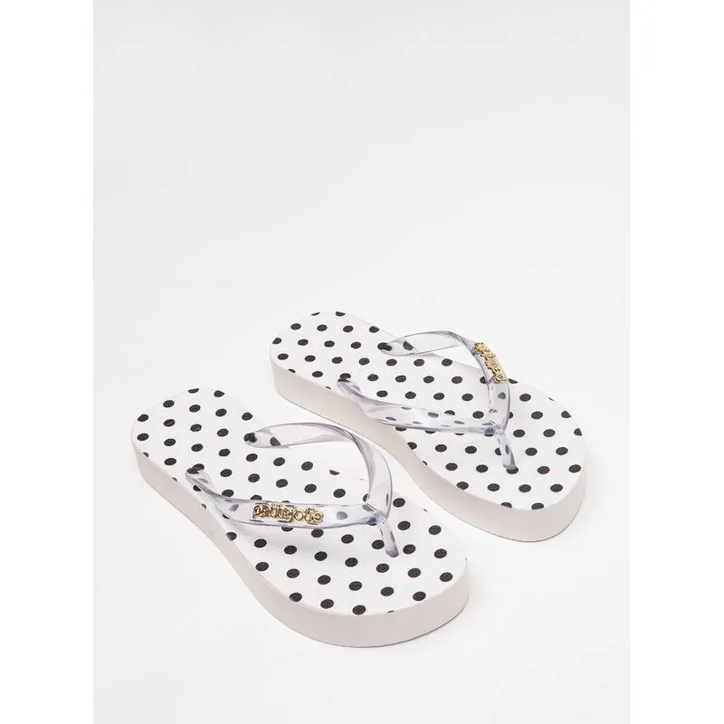 Chinelo Petite Jolie Fresh Up Translúcido/White/Poa PJ7354 33-4