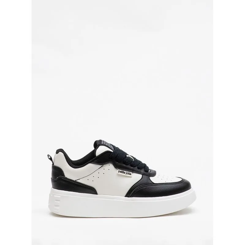 Tênis Petite Jolie Start Branco/Preto PJ7537 37
