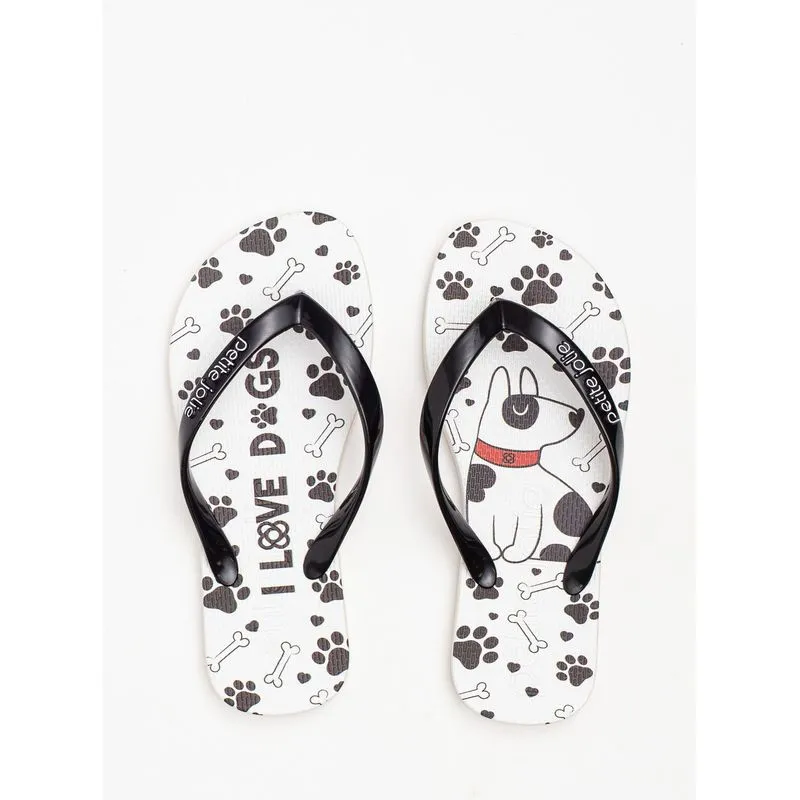Chinelo Petite Jolie Fresh In Preto/White/Dog 7 PJ6969IN 25-6