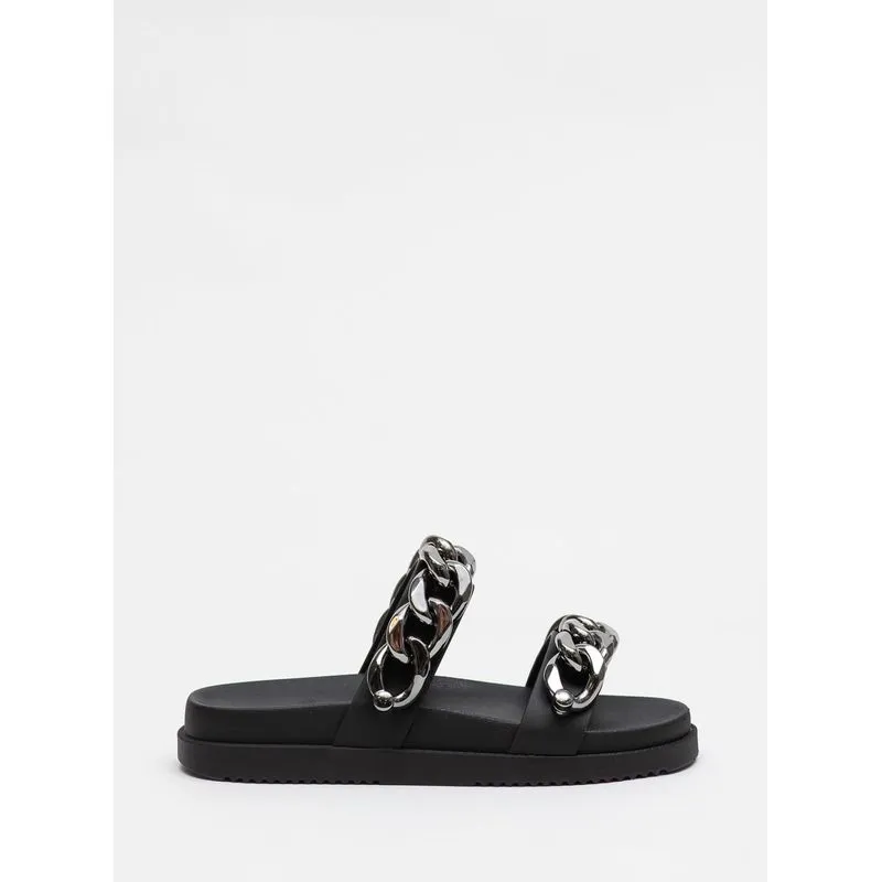 Chinelo Petite Jolie New Preto/Grafite PJ7635 37