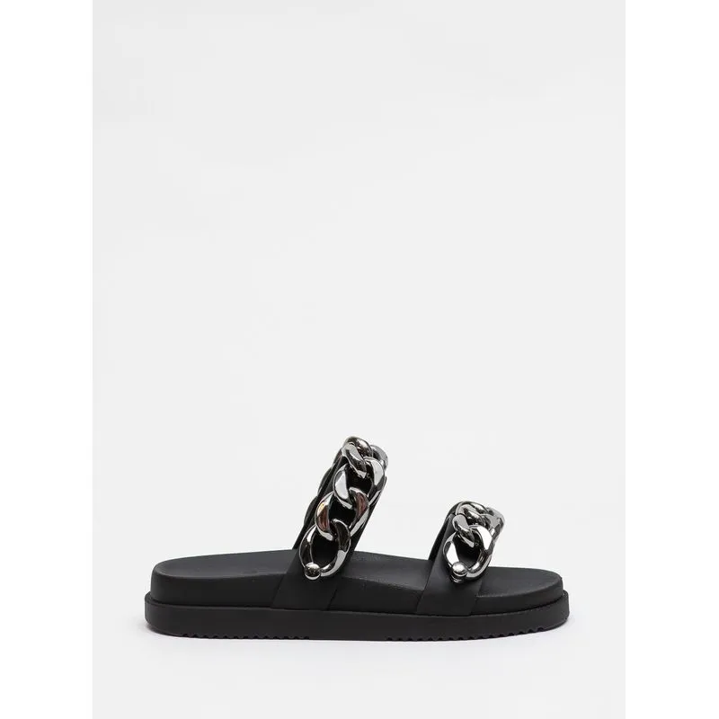 Chinelo Petite Jolie New Preto/Grafite PJ7635 33-4