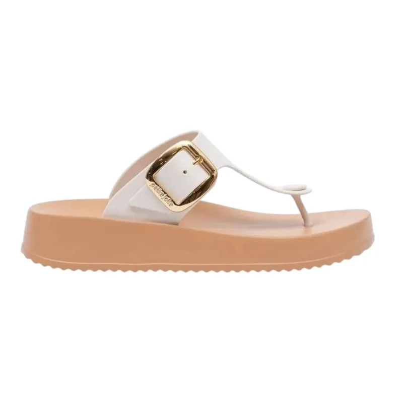 Chinelo de Dedo Fem Petite Jolie Day Off White/Avelã PJ7499 37 / Nude