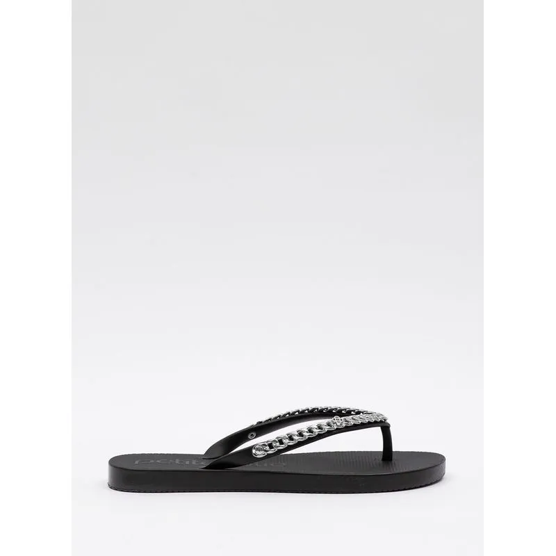 Chinelo Petite Jolie Fresh Preto/Grafite PJ7122 39-0