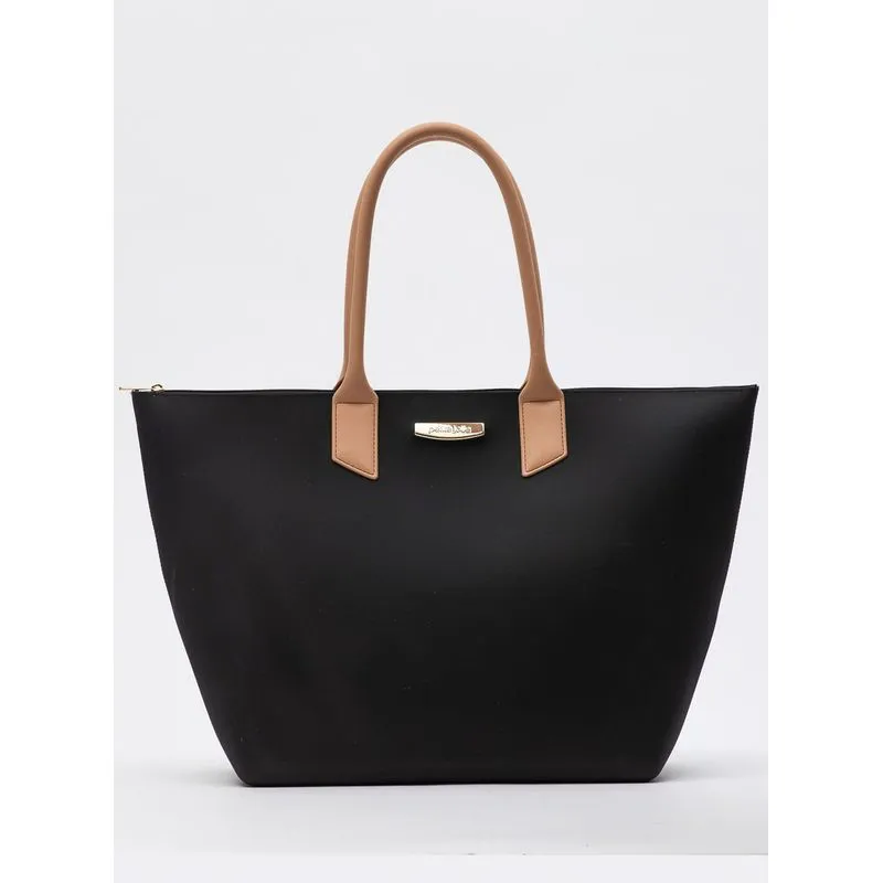 Bolsa Petite Jolie Big Shopping Preto/Doce De Leite PJ11275