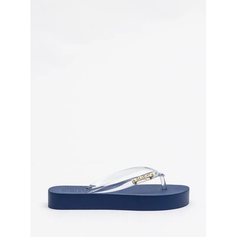 Chinelo Petite Jolie Fresh Up Translúcido/Dark Blue PJ7321 35