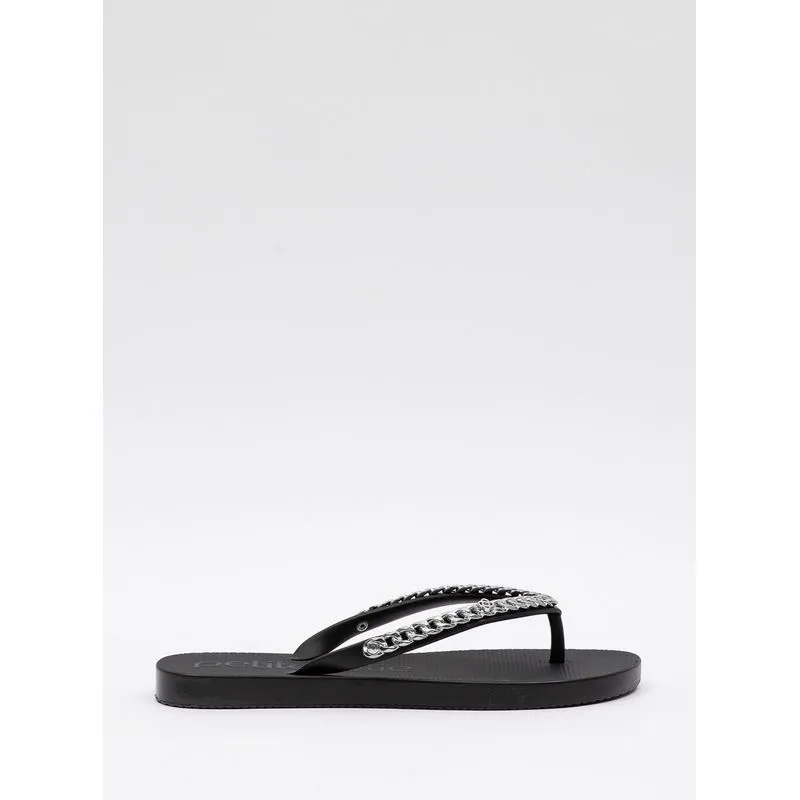 Chinelo Petite Jolie Fresh Preto/Grafite PJ7122 33-4