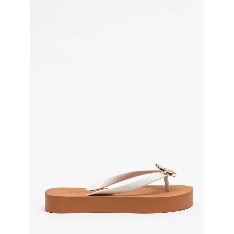 Chinelo Petite Jolie Fresh Up Doce De Leite/White PJ7634 37