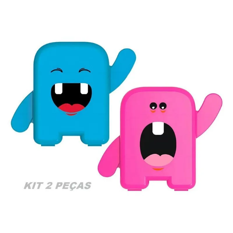 Kit 02 Album Dental Porta Dente De Leite Infantil Azul Rosa