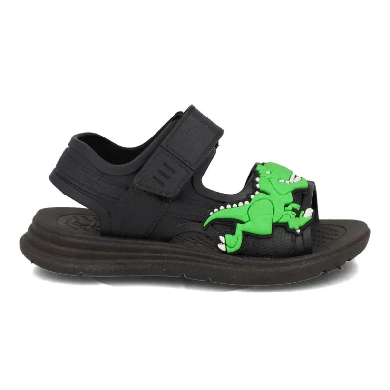 Papete Casual Funfeet Dino Infantil Menino Preto 25